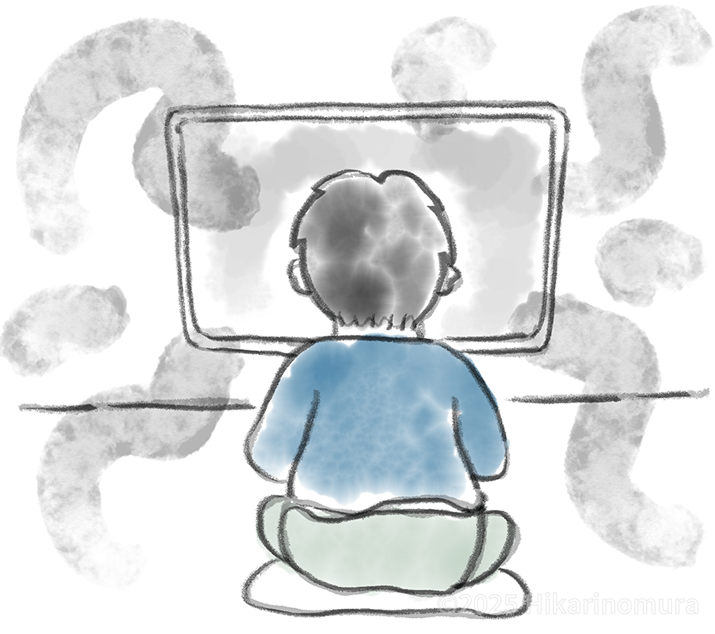 部屋に篭り、一人でゲームに没頭するエイイチ君