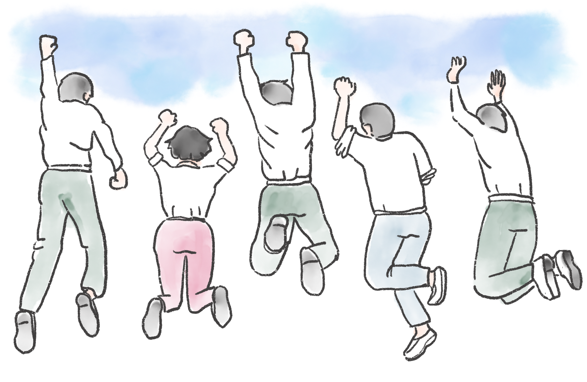 園生達がみんなで元気良くジャンプしています!
